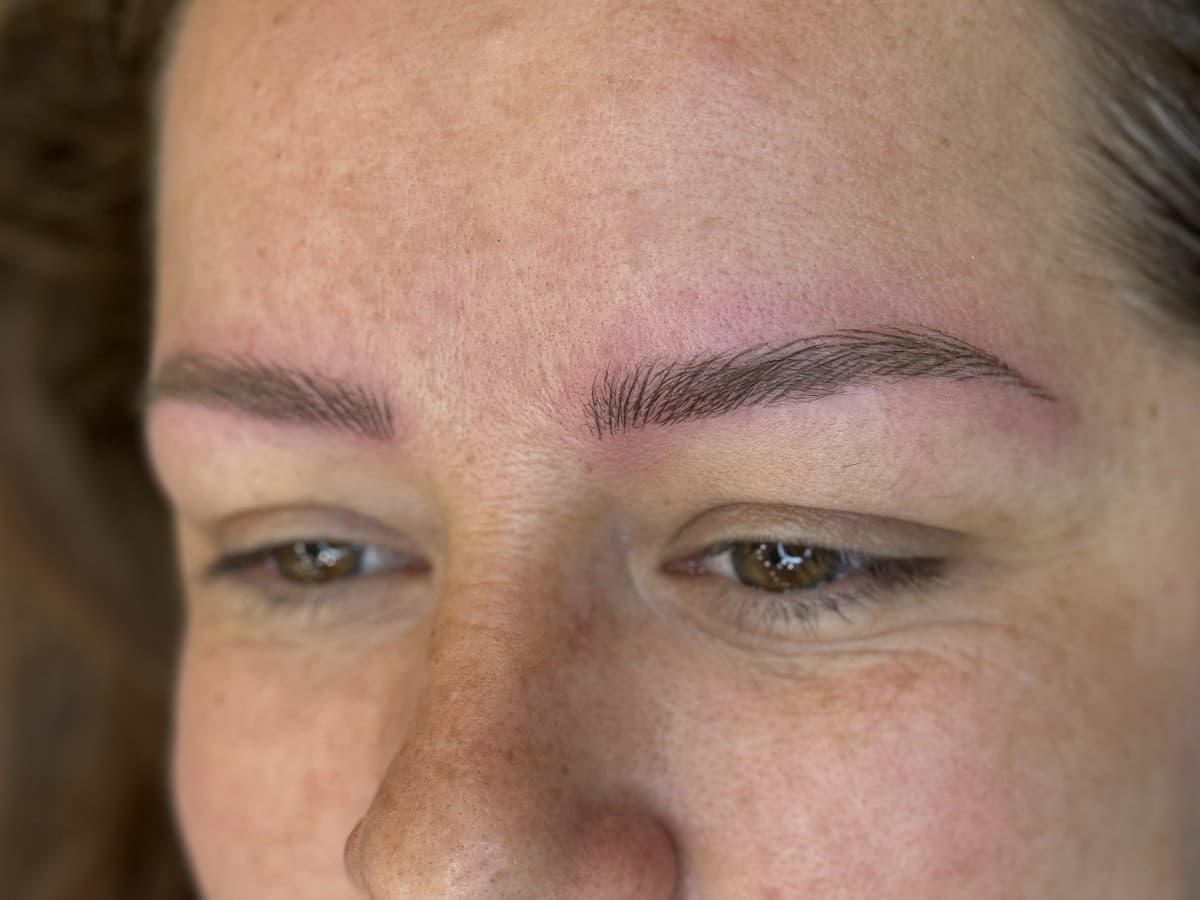 Sparse brows filled in, after