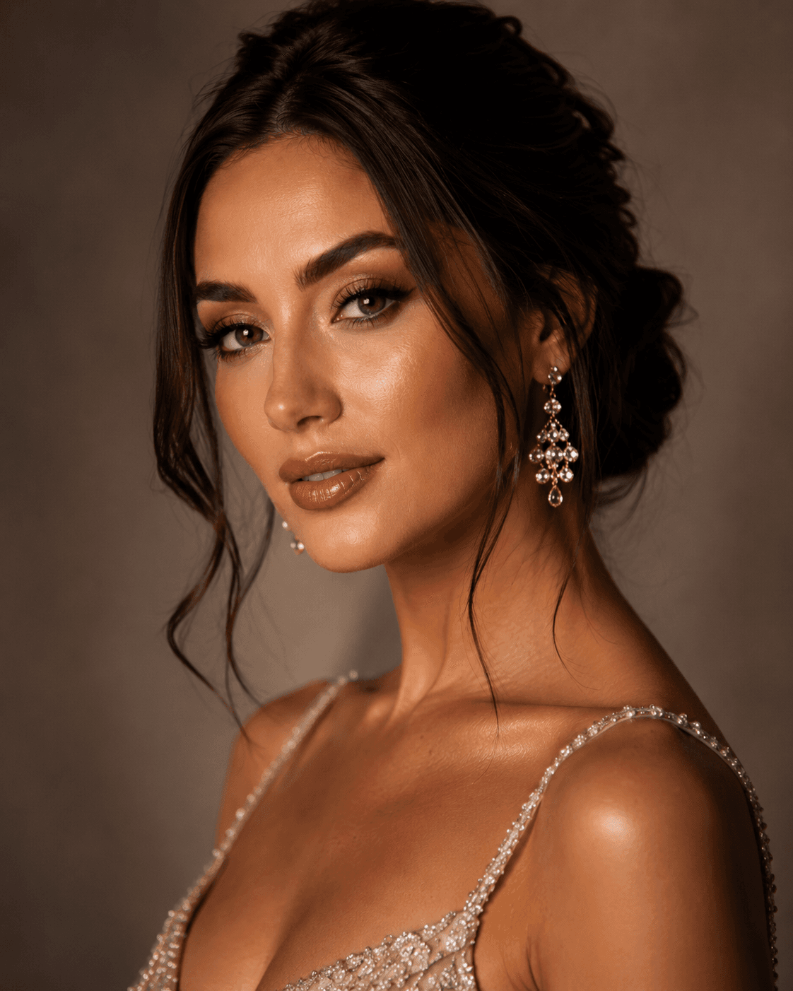 Evening glam makeup